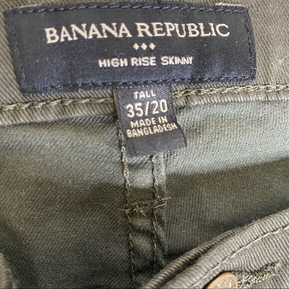 Banana Republic High Rise Skinny Cargo Jeans Sz 35/20 Tall - Picture 8 of 9